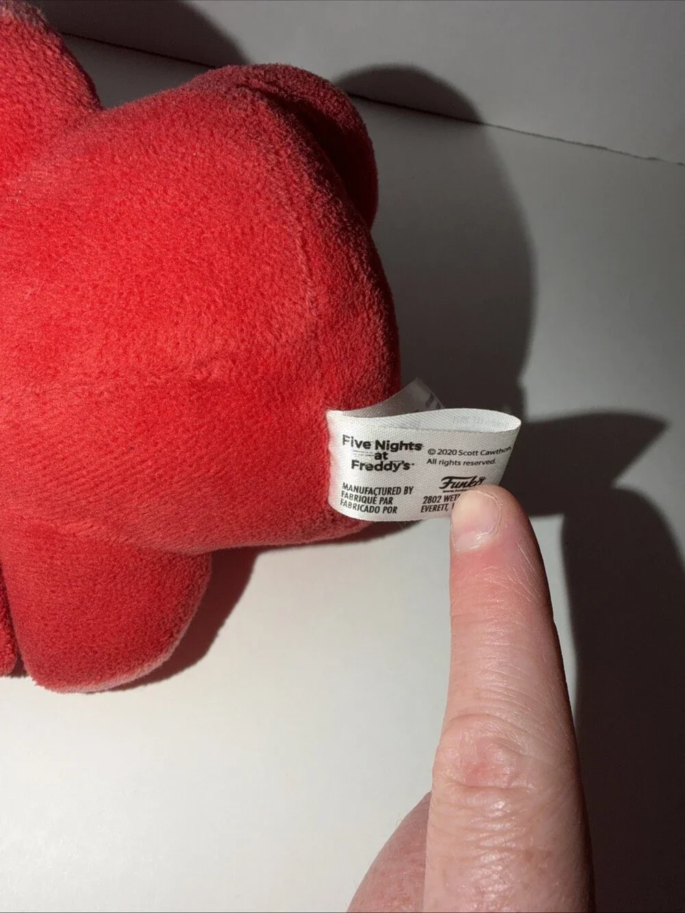 Funko Five Nights at Freddys Red Foxy Plush red plush 2020 Tag No Teeth